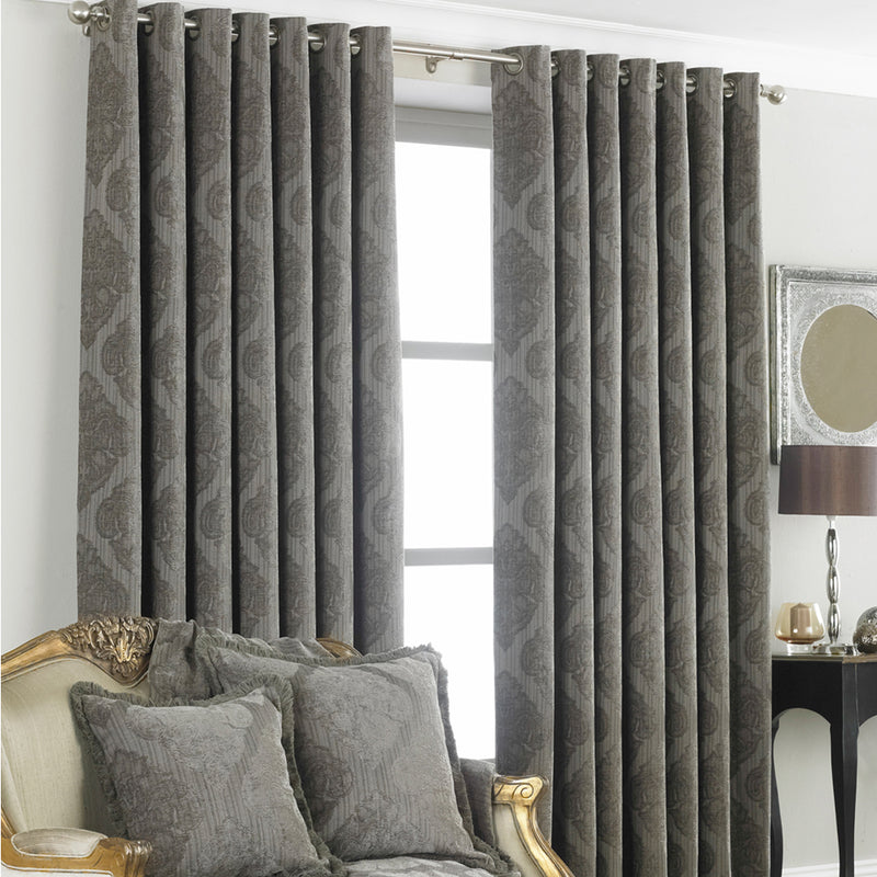 Winchester Jacquard Eyelet Curtains Mocha