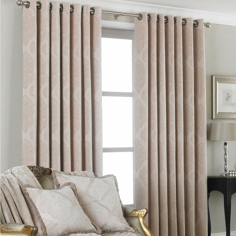 Winchester Jacquard Eyelet Curtains Natural